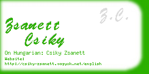 zsanett csiky business card